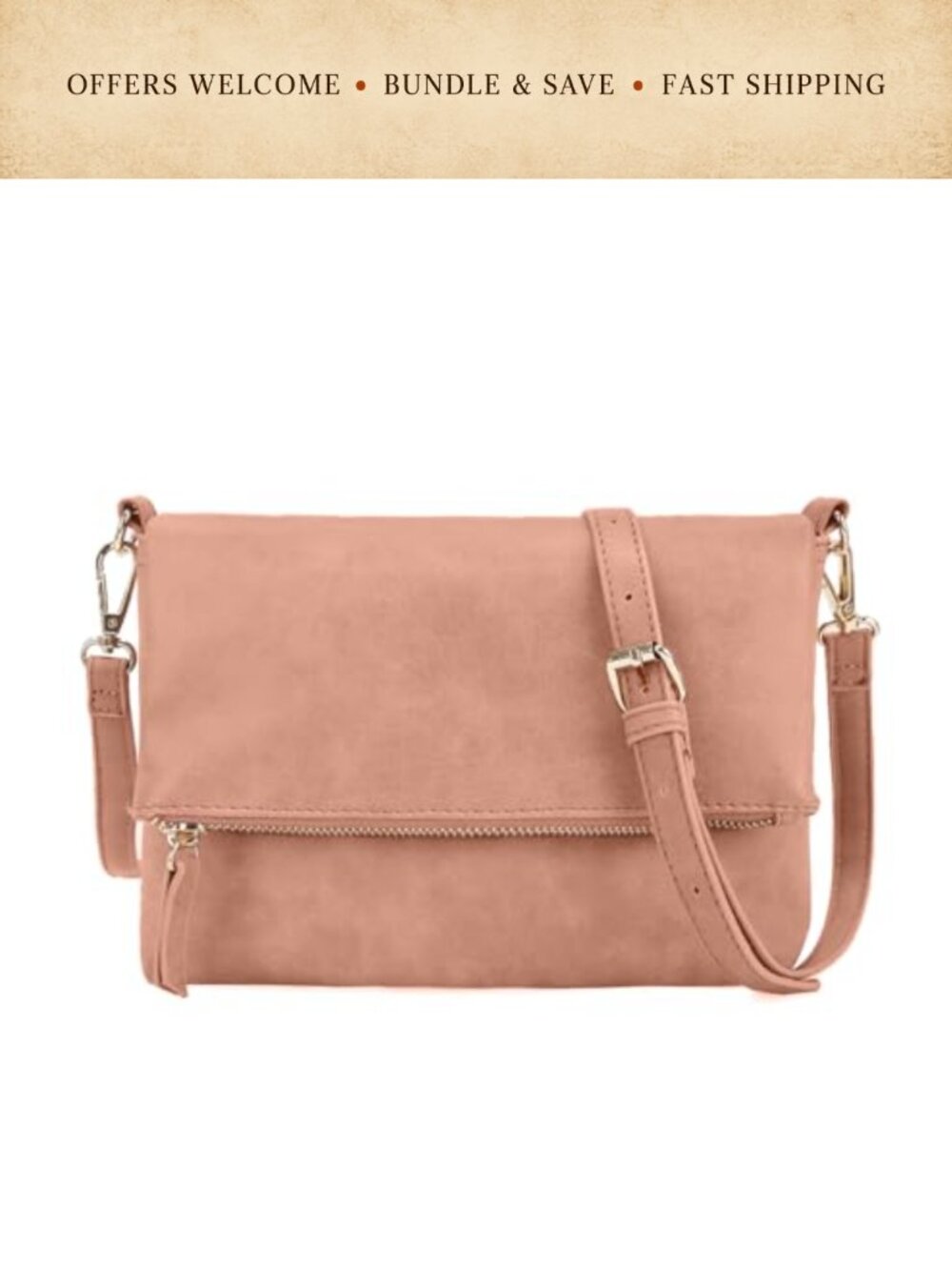 Small Vegan PU Leather Crossbody Wristlet Purse Adjustable Strap